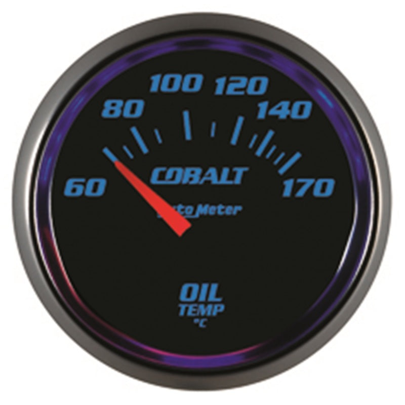 Autometer Gauge, Oil Temp, 2 1/16", 60-170 Deg C, Electric, Cobalt 6148-M Photo - Primary