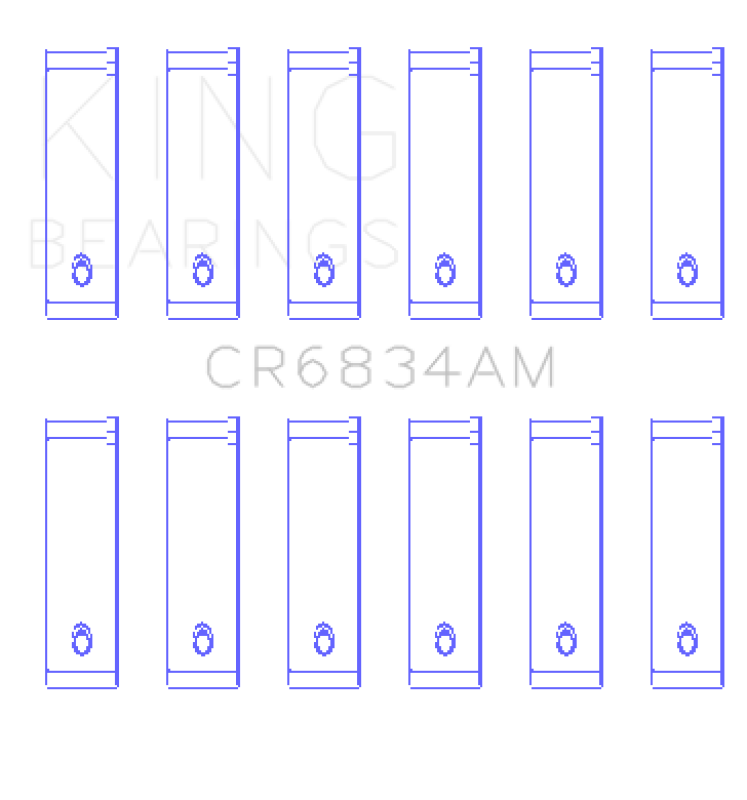 King Engine Bearings Chrysler 3.3/3.8 V6 +.002 Os/Od (Size +0.25mm) Connecting Rod Bearing Set CR6834AM0.25 CR6834AM0.25 Photo - Primary