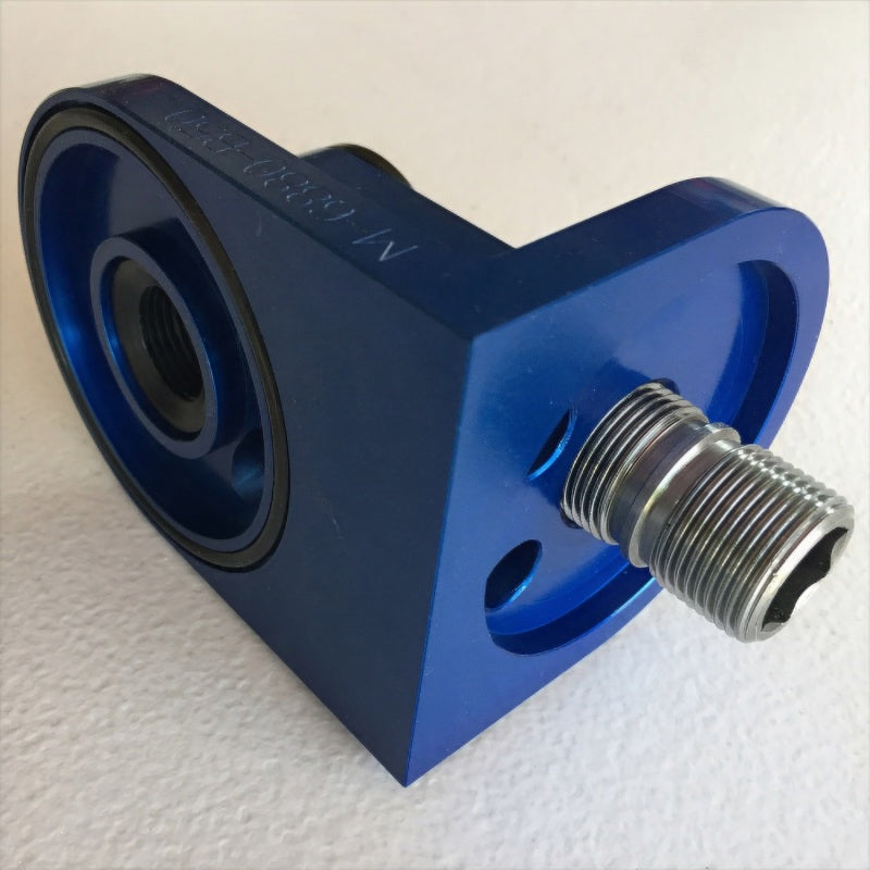 Ford Oil Filter Adapter w/ 3/4-16 Threads- Blue FRDM6880-B50 M-6880-B50 Photo - Unmounted