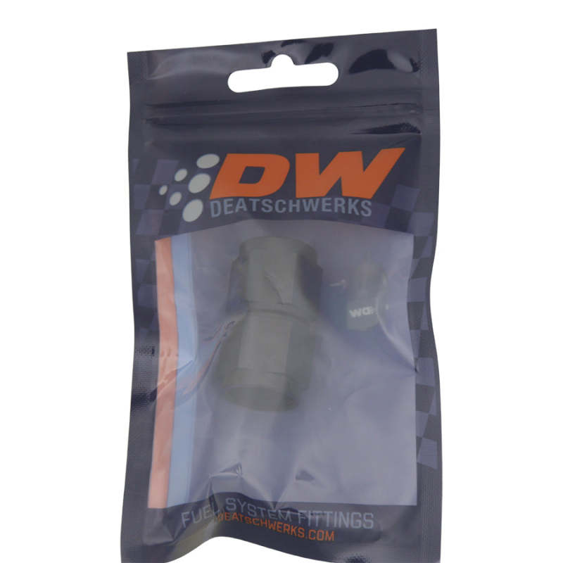 DeatschWerks 8AN Flare Female Swivel to 8AN Flare Female Swivel - Anodized Matte Black 6-02-0210-B 6-02-0210-B Photo - lifestyle view