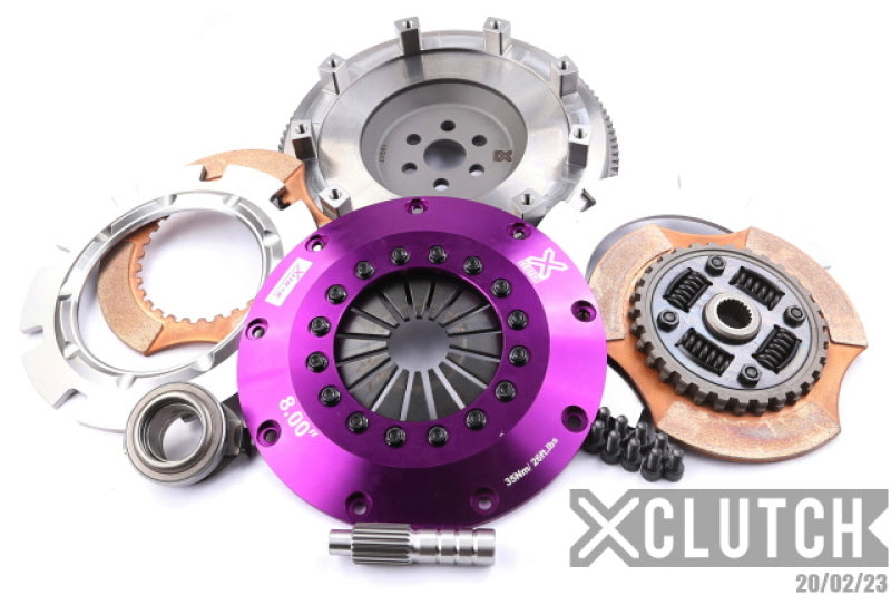 XCLUTCH 89-94 Mazda 323 1.8L 8in Twin Sprung Ceramic Clutch Kit XKFD20523-2B XKFD20523-2B Photo - Primary