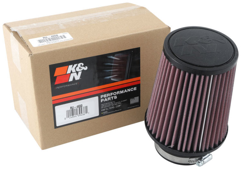 K&N Engineering K&N Universal Clamp-On Air Filter 3in FLG 5in B 4in T 6in H RU-4650 RU-4650 Photo - out of package