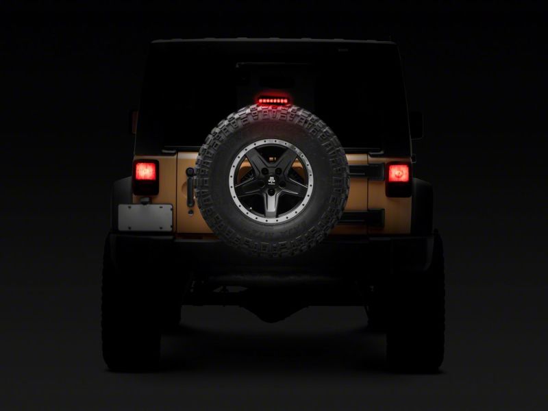 Raxiom 07-18 Jeep Wrangler JK Axial Series Hyper Flash LED Third Brake Light- Smoked J137871 J137871 Photo - Close Up