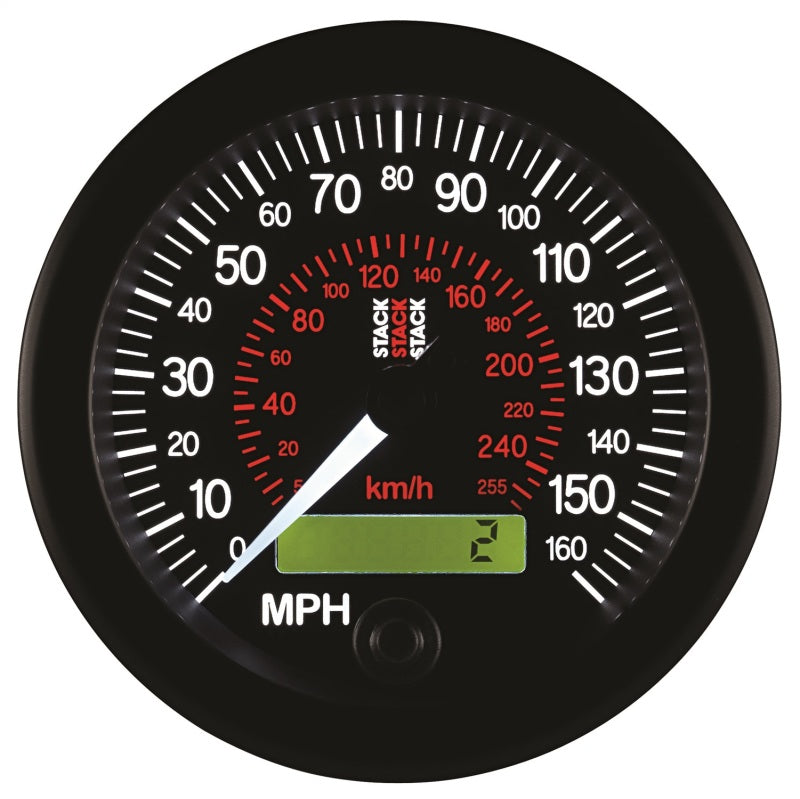 Autometer Stack Instruments 88MM 0-160 MPH / 260 KM/H Programmable Speedometer - Black ST3801 ST3801 User 4