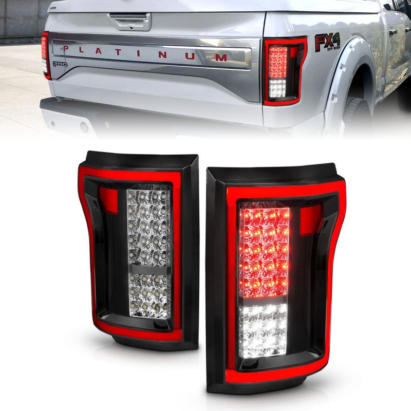 Anzo 2015-2016 Ford F-150 LED Taillights Red/Clear 311262 Photo - Primary