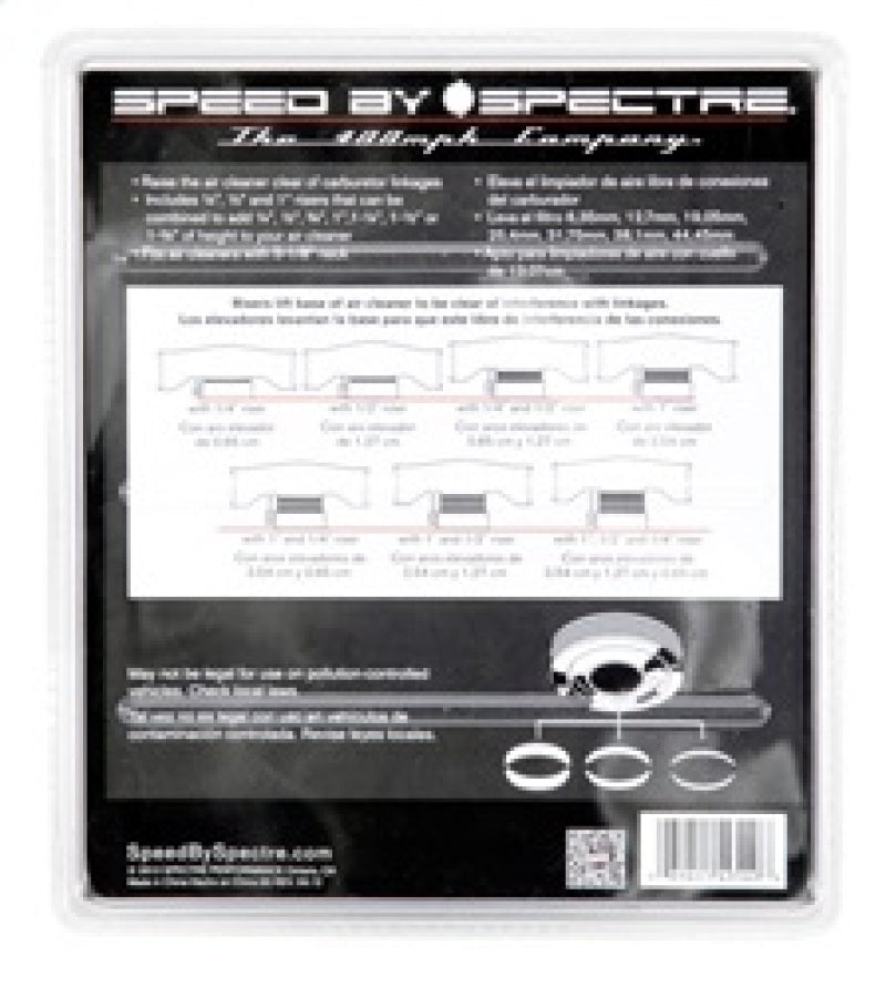 Spectre Air Cleaner Riser Kit - Black 4954 4954 Photo - in package