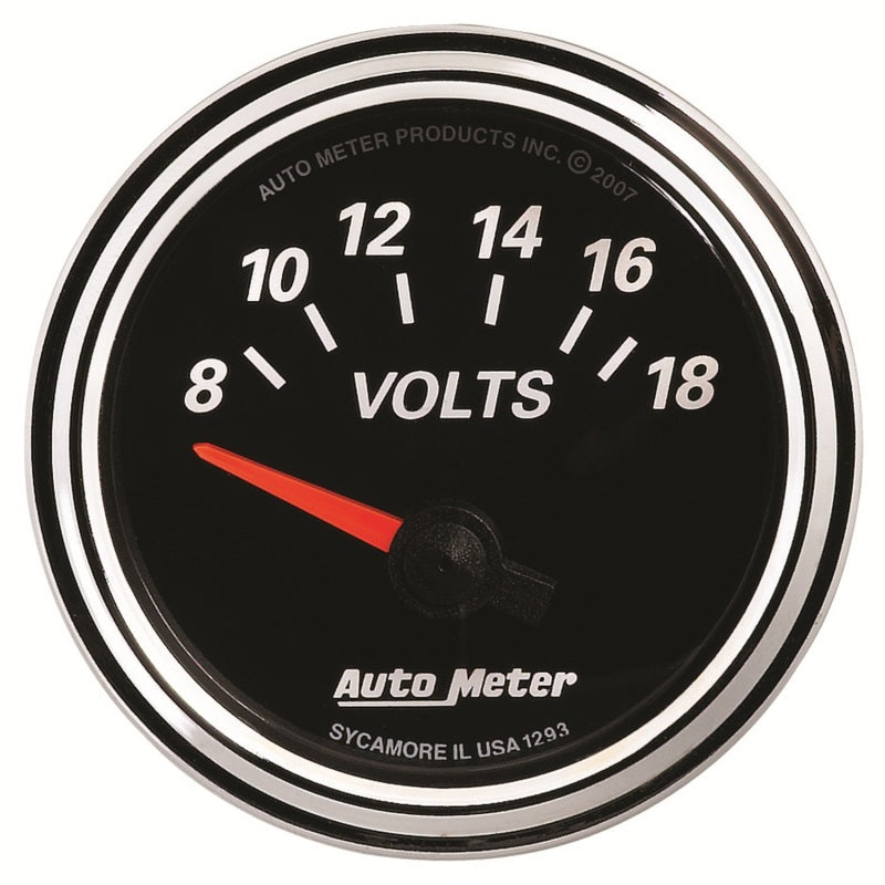 Autometer Designer Black II Series; Voltmeter Gauge; Electri 1293 Photo - Primary