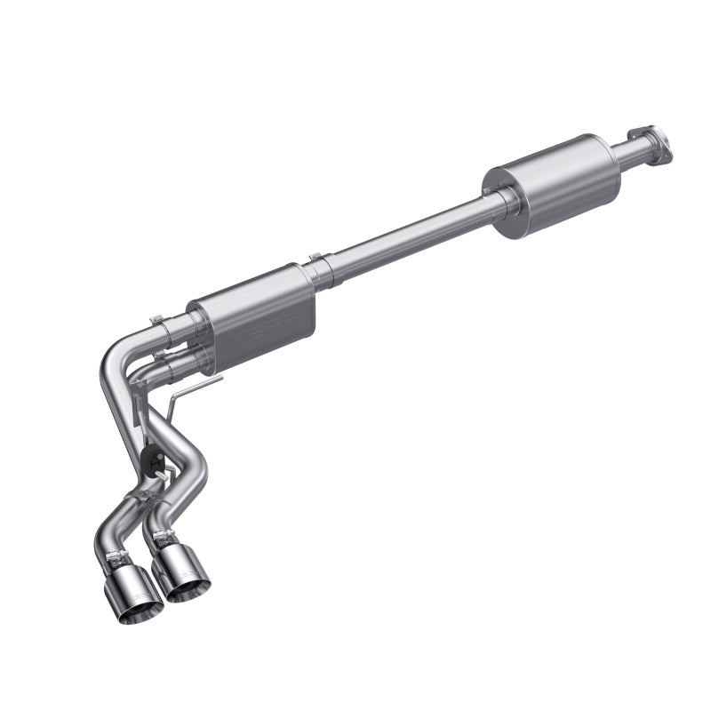 MBRP 2021+ Ford F150 Aluminized Dual Pre-Axle (Street Profile) 2.5in OD Tips 3in Cat Back Exhaust S5219AL S5219AL Photo - Primary