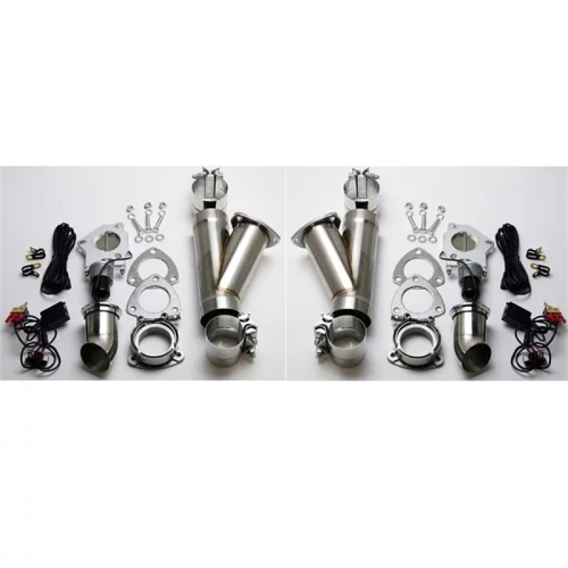 Granatelli Motor Sports Granatelli 3.0in Stainless Steel Electronic Dual Exhaust Cutout w/Slip Fit & Band Clamp 302530K 302530K Photo - Primary