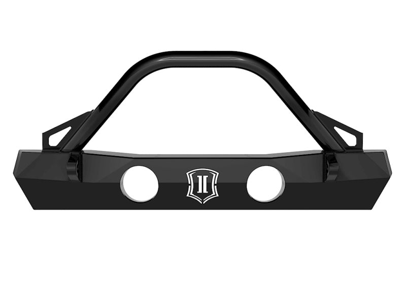 ICON 2018+ Jeep Wrangler JL / 2020+ Jeep Wrangler JT Pro Series Front Bumper w/Bar/Tabs 25164 25164 Photo - Unmounted