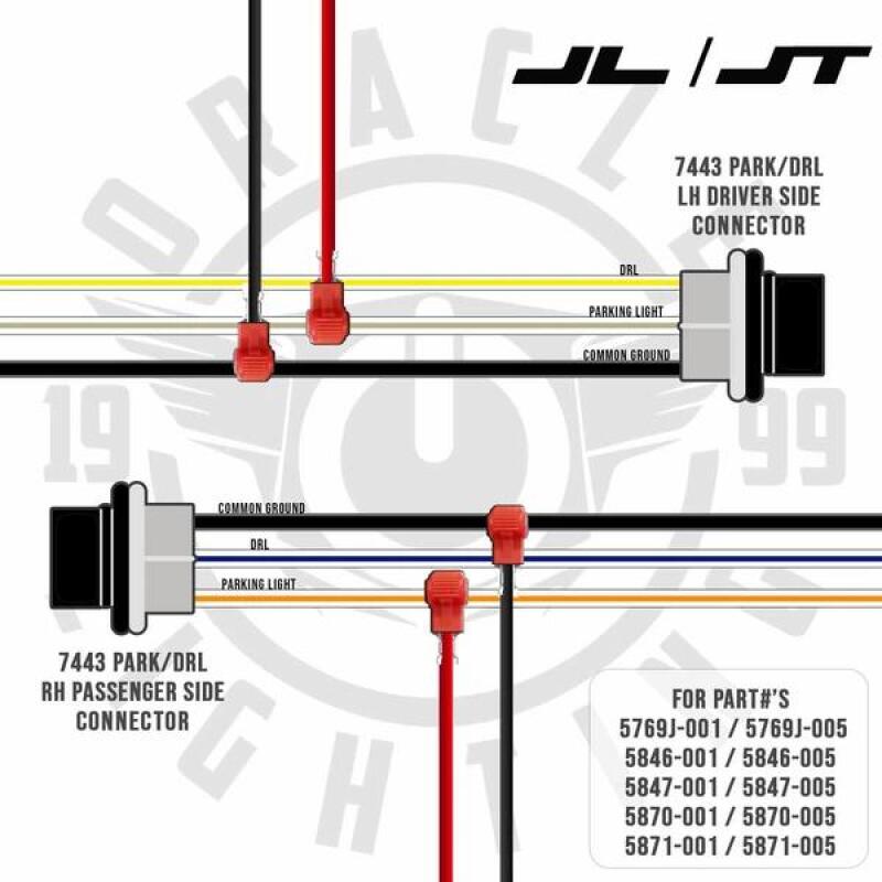 ORACLE Lighting Oracle Pre-Runner Style LED Grille Kit for Jeep Gladiator JT - Amber 5871-005 5871-005 Technical Drawing