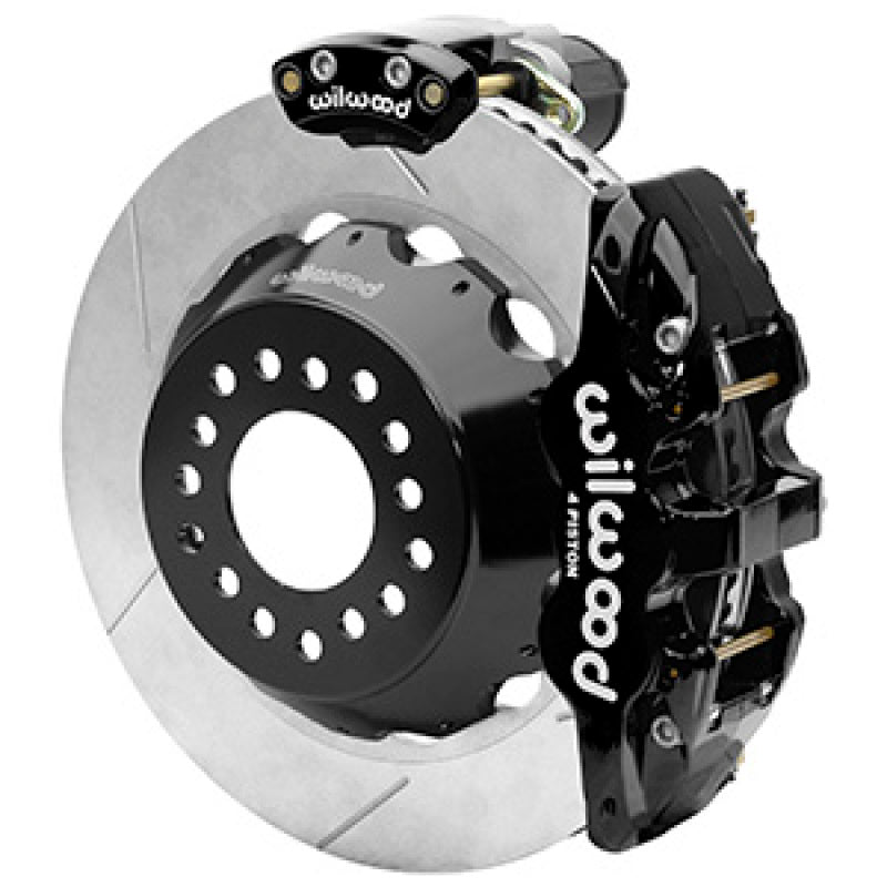 Wilwood AERO4 Big Brake Rear Electronic Parking Brake Kit - Black - Powder Coat Caliper - SLT Rotor 140-16170 140-16170 User 1