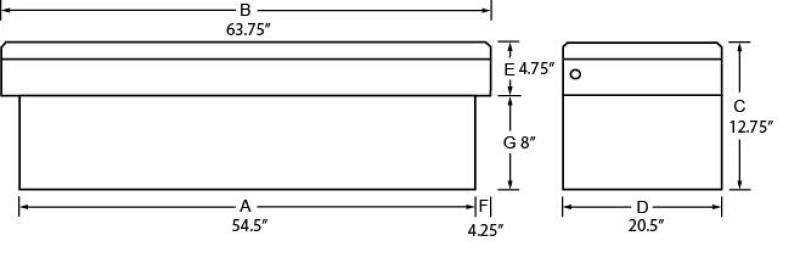 Tradesman Aluminum Single Lid Cross Bed Truck Tool Box (63in.) - Brite 9300T 9300T User 1