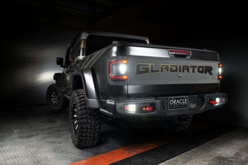 ORACLE Lighting Oracle Rear Bumper LED Reverse Lights for Jeep Gladiator JT w/ Plug & Play Harness - 6000K 5881-504 5881-504 Photo - lifestyle view