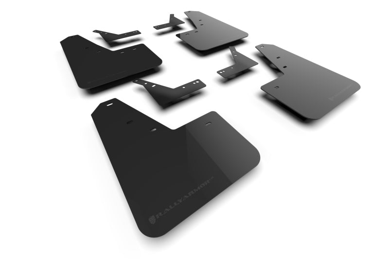 Rally Armor 2021+ Dodge Ram 1500 TRX Black UR Mud Flap - Metallic Black Logo MF128-UR-BLK-MBK MF128-UR-BLK-MBK Photo - Primary