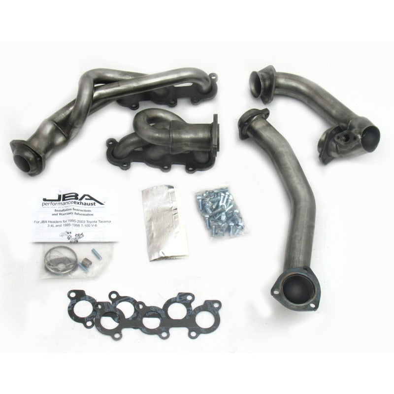 JBA 01-04 Toyota 3.4L V6 w/o EGR 1-1/2in Primary Raw 409SS Cat4Ward Header 2032S 2032S Photo - Primary