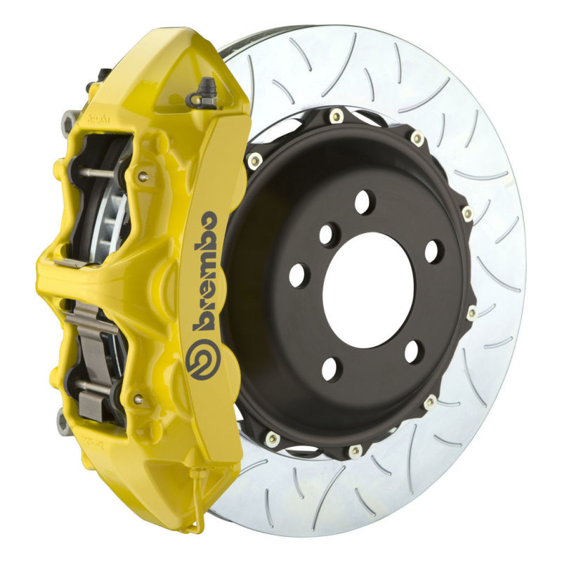 Brembo 05-14 Mustang GT Excl non-ABS Equipped Fr GT BBK 6Pist Cast 380x32 2pc Rtr Slot Type3-Yellow 1M3.9030A5 1M3.9030A5 Photo - Primary