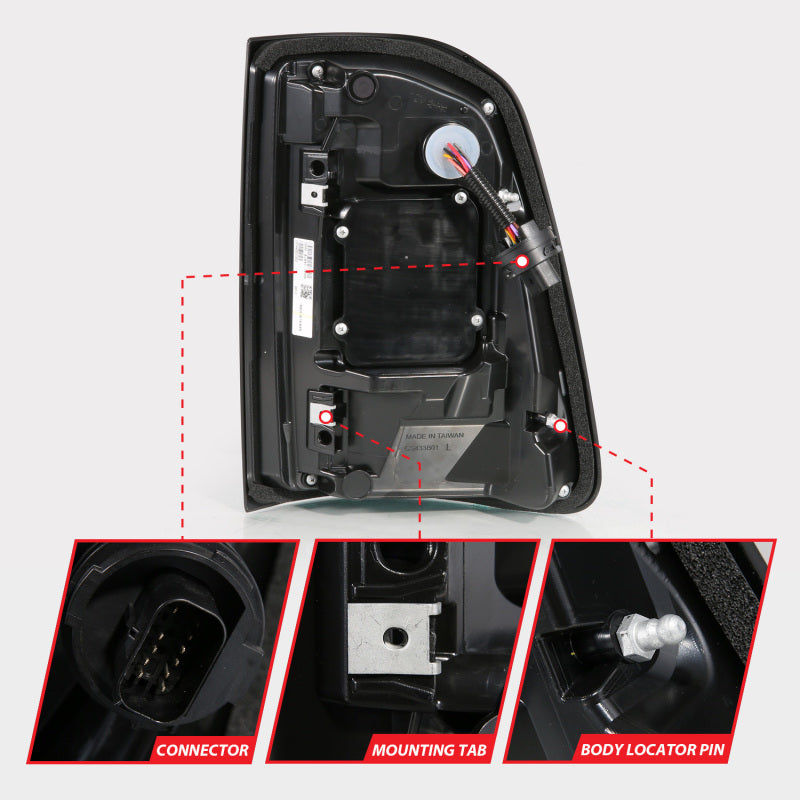 ANZO 19-24 RAM 1500 (Factory LED Models ONLY) Full LED Tail Lights SeqSig Black - Pair 311481A 311481A User 1