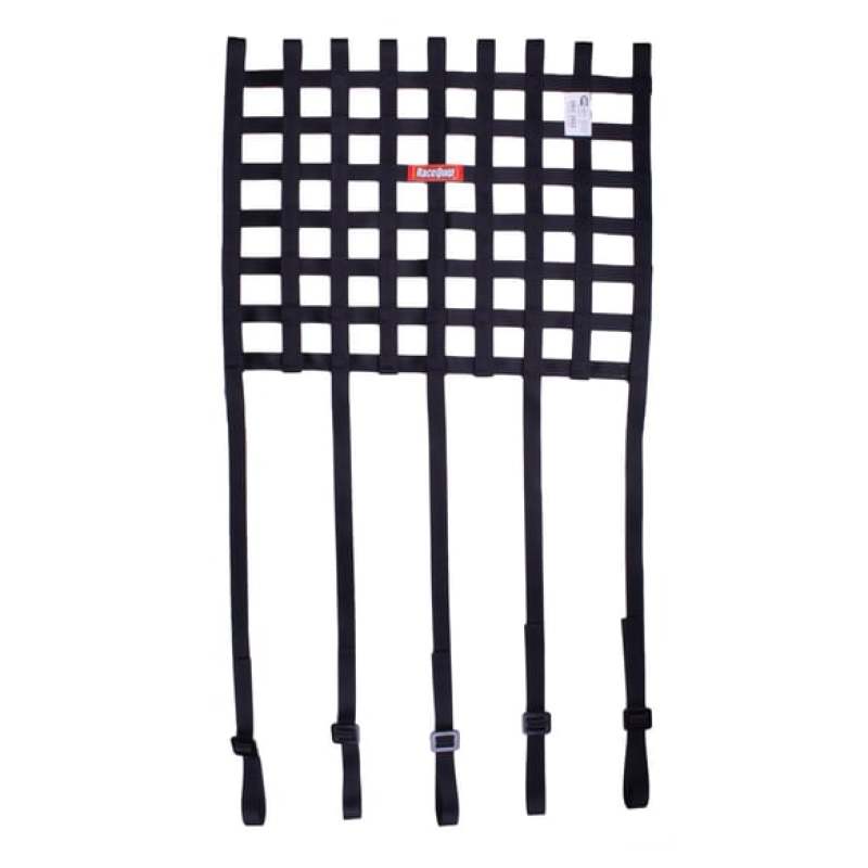 Racequip Ribbon Style Race Car Window Net w/1In Mounting Straps / SFI 27.1 Certified Blk 18 H X 18 W 825003 825003 User 1