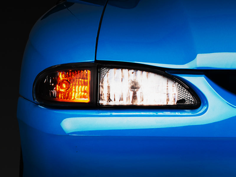 Raxiom 94-98 Mustang Axial Series Cobra Style Headlights- Black Housing (Clear Lens) 49050 49050 Photo - Primary