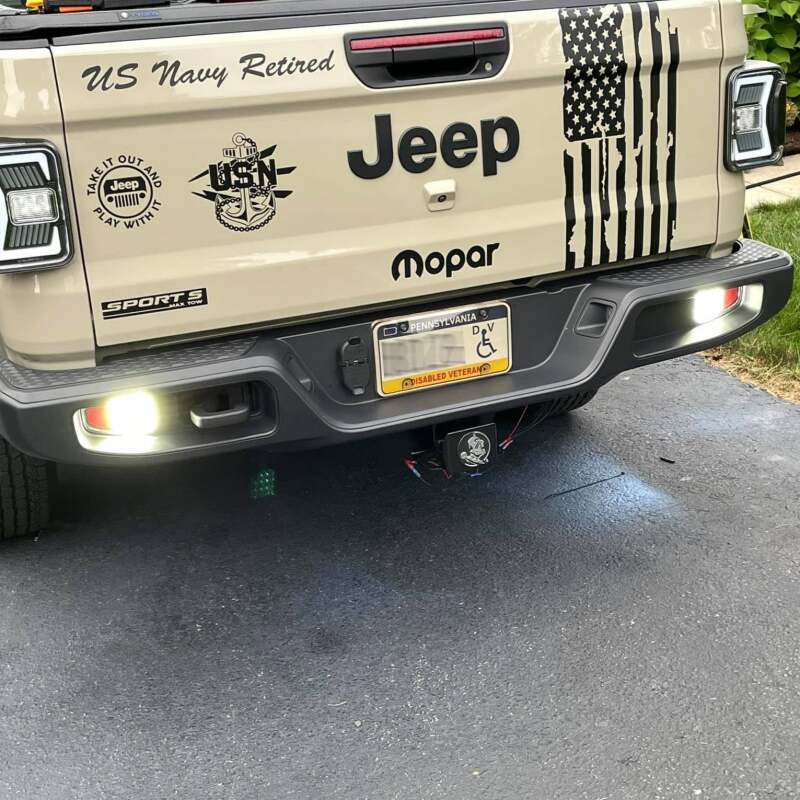 ORACLE Lighting Oracle Rear Bumper LED Reverse Lights for Jeep Gladiator JT w/ Plug & Play Harness - 6000K 5881-504 5881-504 Photo - lifestyle view