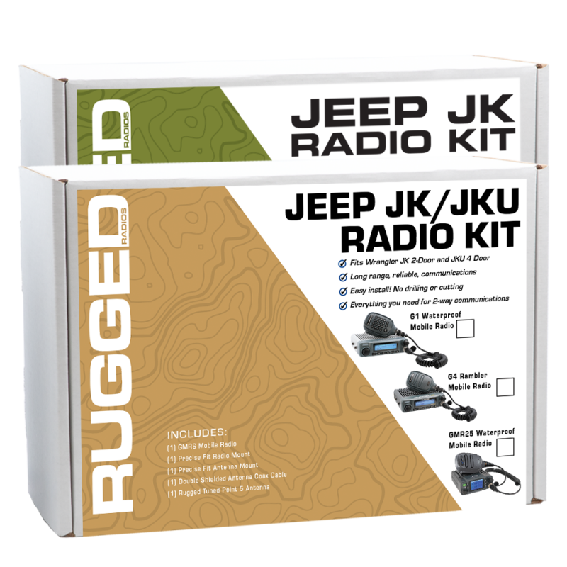Rugged Radios 07-10 JK(2D) / 07-19 JKU(4D) 2-Way GMRS Radio Kit / 25 Watt - GMR25 Waterproof JKU-GMR25 JKU-GMR25 Photo - Primary