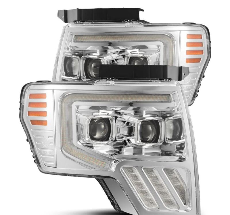 AlphaRex 09-14 Ford F-150 PRO-Series Projector Headlights Plank Style Chrm w/Activ Light/Seq Signal 880482 880482 Photo - Primary