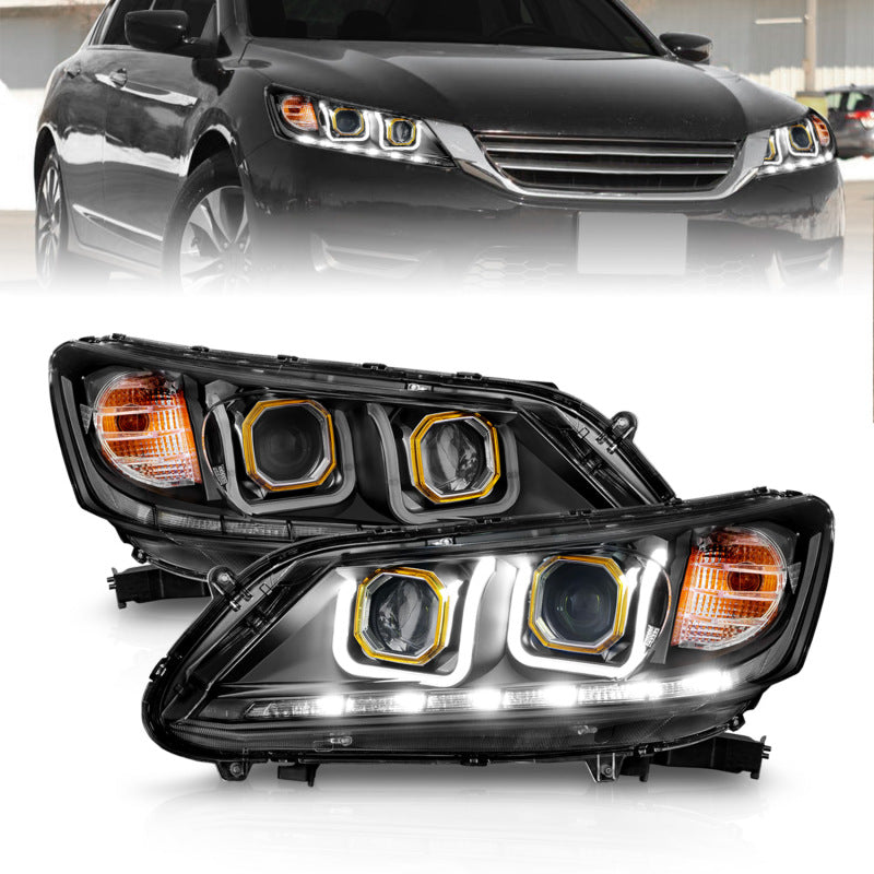 Anzo 2013-2015 Honda Accord Projector Headlights w/ U-Bar Black 121492 User 1