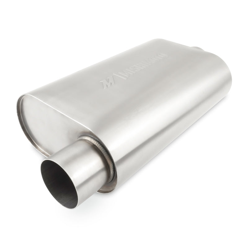 Mishimoto Universal Muffler with 3.0in Offset Inlet/Outlet - Brushed MMEXH-MF-3COBR MMEXH-MF-3COBR Photo - Primary