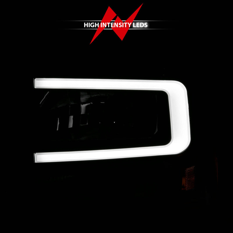 ANZO 99-04 Ford F250/F350/F450/Excursion (excl. 99) Crystal Headlights - w/ Light Bar Black Housing 111549 111549 User 5