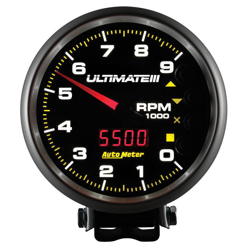 Autometer 5 inch Ultimate III Playback Tachometer 9000 RPM - Black 6887 6887 User 4