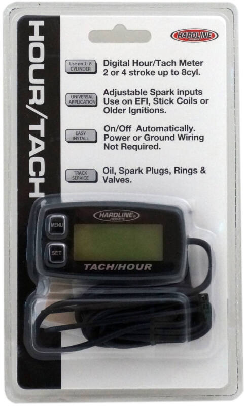 Hardline Hour Tachometer Meter Up To 8 Cylinders HR-8062-2 HR-8062-2 Photo - Primary