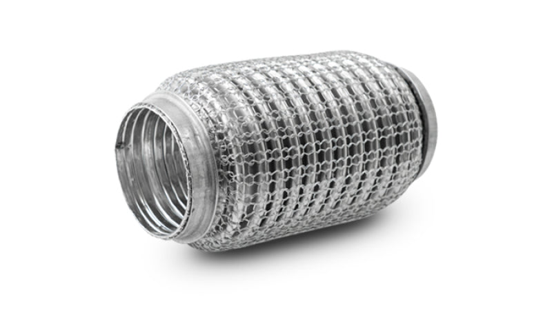 Vibrant SS Flex Coupling w/ Interlock Liner and Mesh Braid 2.25in Inlet/Outlet x 6in long 66706 66706 Photo - Primary