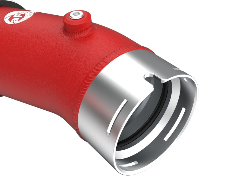 aFe 2024+ Toyota Tacoma BladeRunner 2.5in & 3in Aluminum Hot & Cold Charge Pipe Kit - Red 46-20724-R 46-20724-R Photo - Close Up