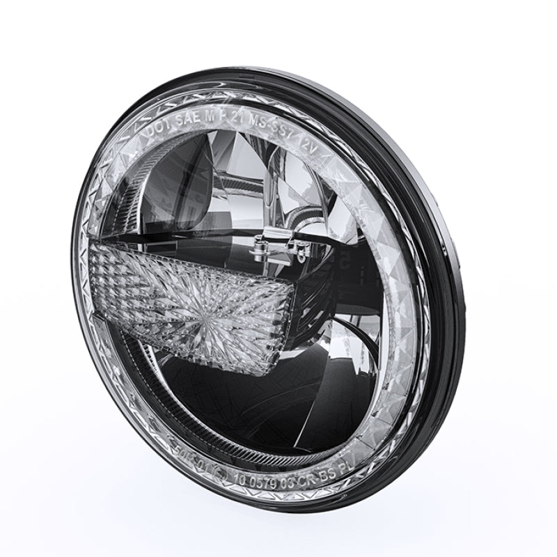 Raxiom 97-18 Jeep Wrangler TJ/JK 7-Inch LED Headlights w/ Halos- Black Housing (Clear Lens) J155018 J155018 Photo - Close Up