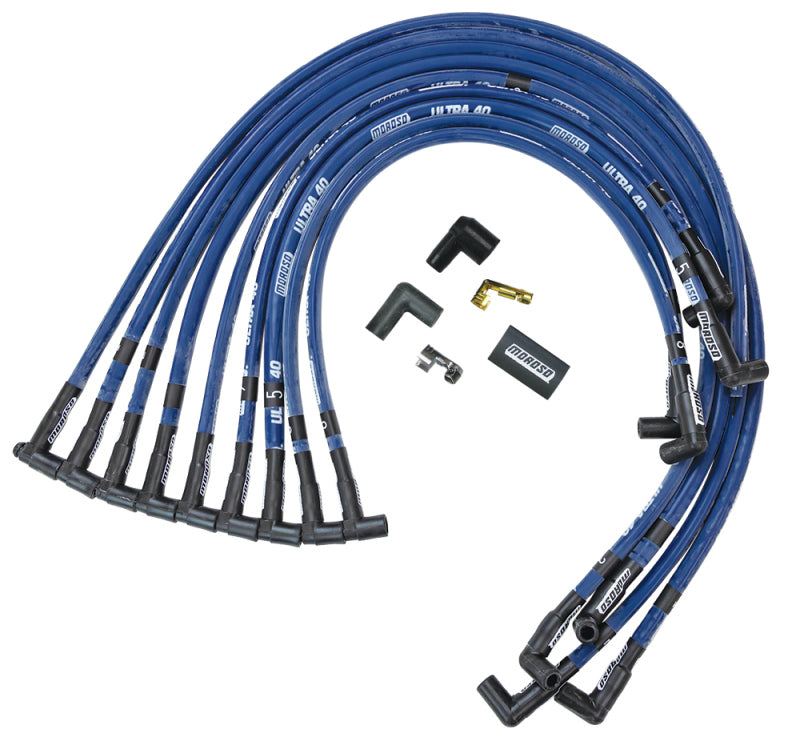 Moroso Ultra 40 Custom Fit Wire Set, Sleeved Blue Wire 73607 User 1