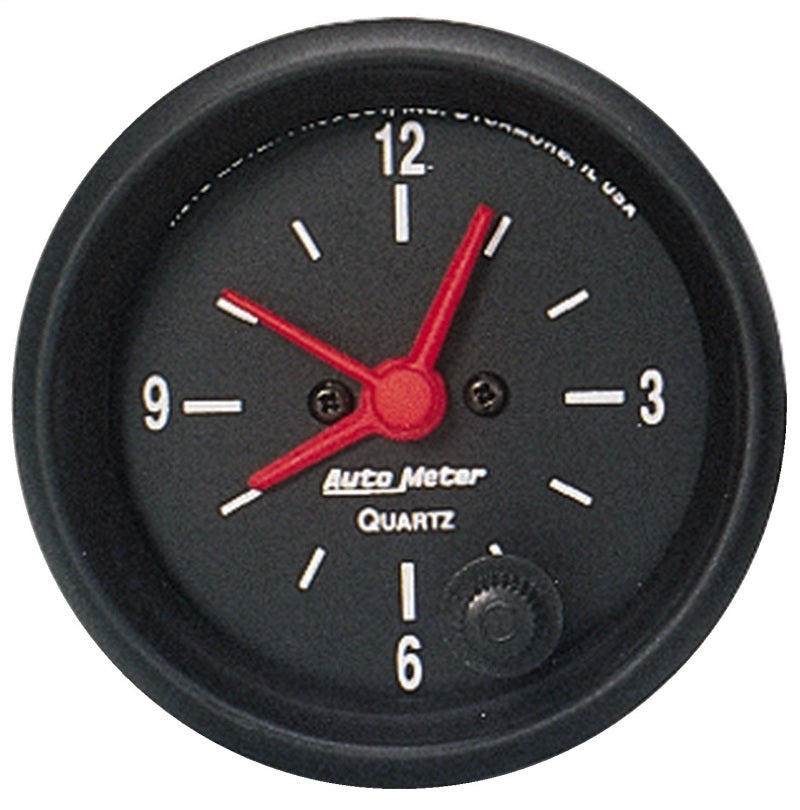 Autometer Gauge, Clock, 2 1/16", 12Hr, Analog, Z-Series 2632 Photo - Primary