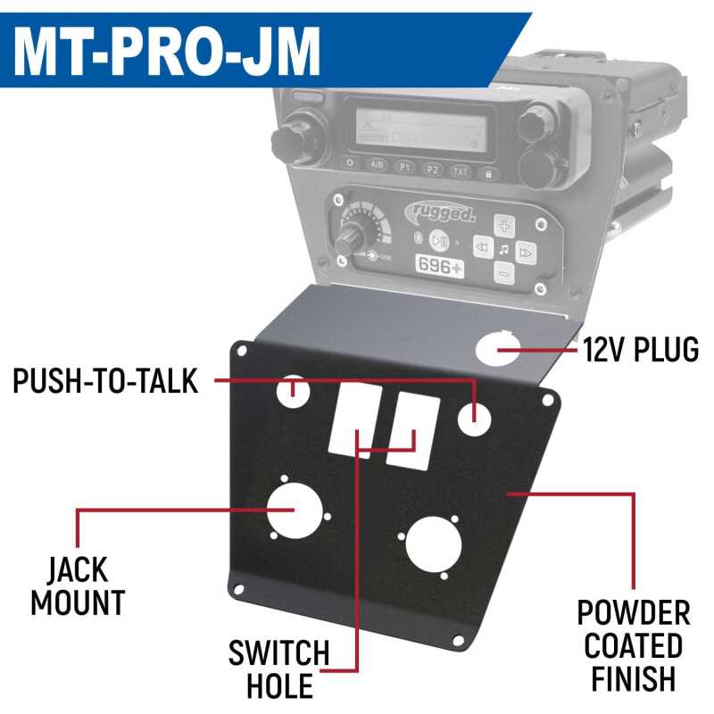 Rugged Radios Polaris RZR PRO XP/Turbo R/PRO R Dash Mount Radio and Intercom - SPOD Touchscreen MT-PRO-SPOD-T MT-PRO-SPOD-T Photo - Primary