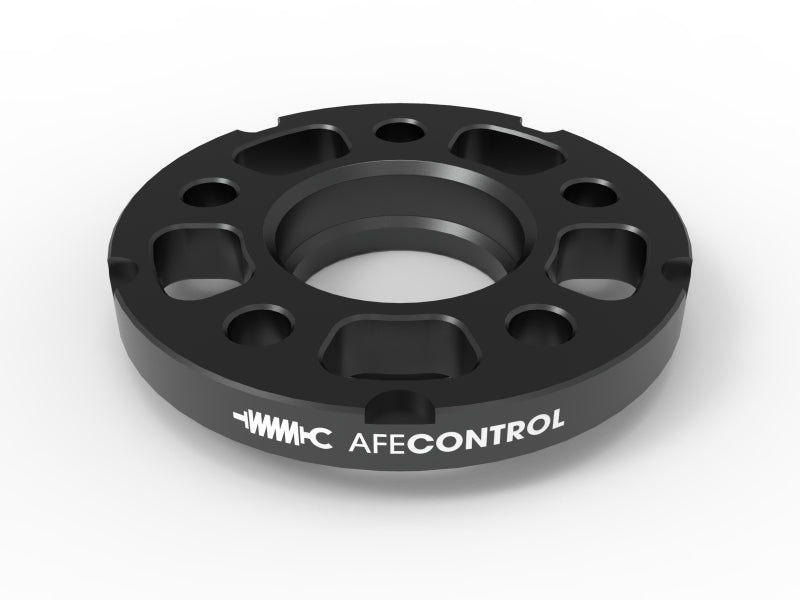 aFe CONTROL Billet Aluminum Wheel Spacers 5x112 CB66.6 18mm - Toyota GR Supra/BMW G-Series 610-721003-B 610-721003-B Photo - Close Up