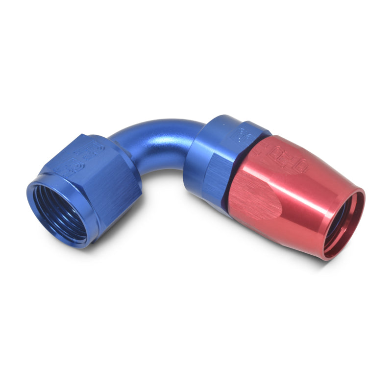 Russell Full Flow 90° Swivel Style Hose End - Red / Blue 610180 Photo - out of package