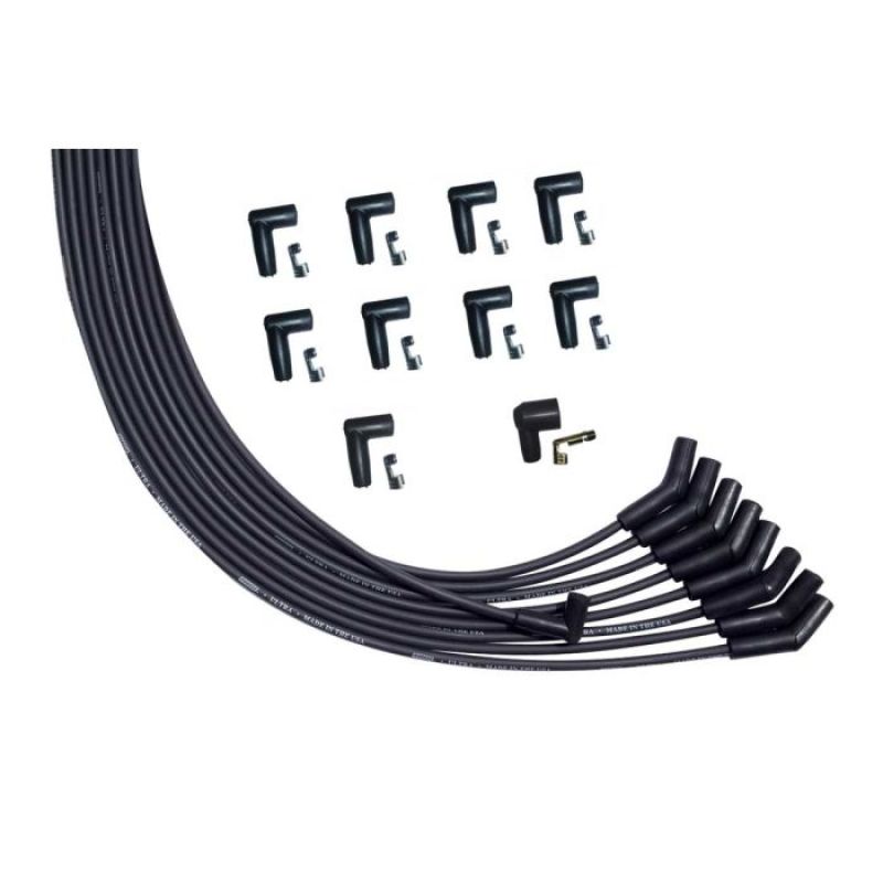 Moroso Universal V8 135 Deg Plug Unsleeved HEI Ultra Spark Plug Wire Set - Black 51009 51009 User 1