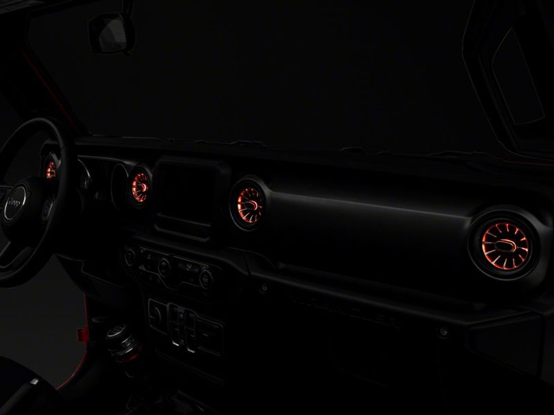 Raxiom 18-23 Jeep Wrangler JL LED Ambient Vent Lighting Kit J139323-JL J139323-JL Photo - Close Up