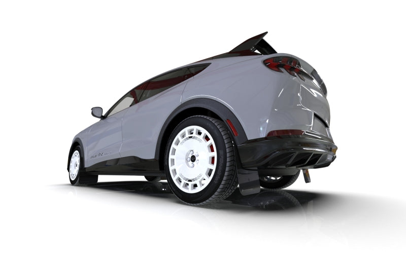 Rally Armor 2021-25 Ford Mach-E Rally Edition Black UR Mud Flap Metallic Black Logo MF96-URXT-BLK-MBK MF96-URXT-BLK-MBK User 1