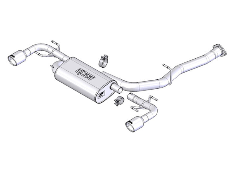 Borla 03-09 Mazda RX-8 1.3L Single Round Rolled Angle-Cut Cat-Back Exhaust 1014015 1014015 Photo - Primary