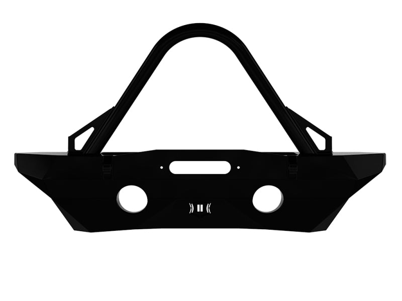 ICON 07-18 Jeep Wrangler JK Pro Series Mid Width Front Recessed Winch Bumper w/Stinger/Tabs 25233 25233 Photo - Unmounted