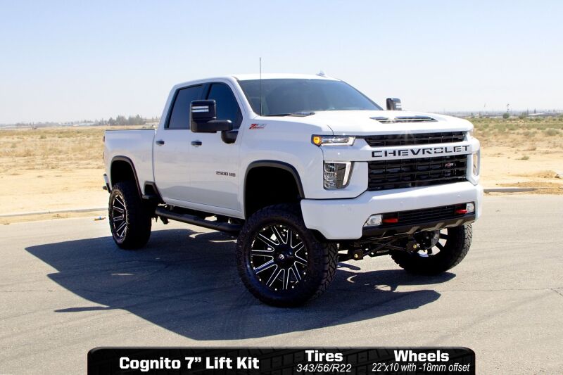 Cognito 20-24 Chevy/GMC Silv/Sierra 2500/3500 HD 2WD/4WD 7in Std Lift Kit w/ Fox PSMT 2.0 Shocks 110-P1032 110-P1032 Photo - lifestyle view