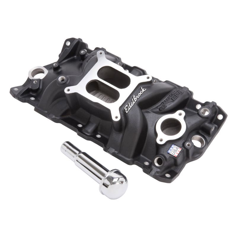 Edelbrock Intake Manifold Performer EPS SBC w/Oil Fill Tube & Breather Black 27033 Photo - Primary