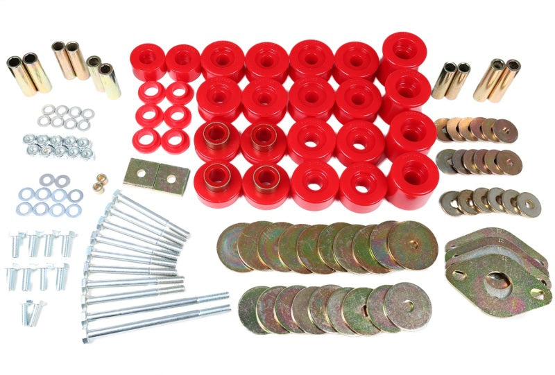 Energy Suspension 91-97 Toyota Land Cruiser FJ80 Body Mount Set w/ Hardware - Red 8.4113R 8.4113R Photo - Primary