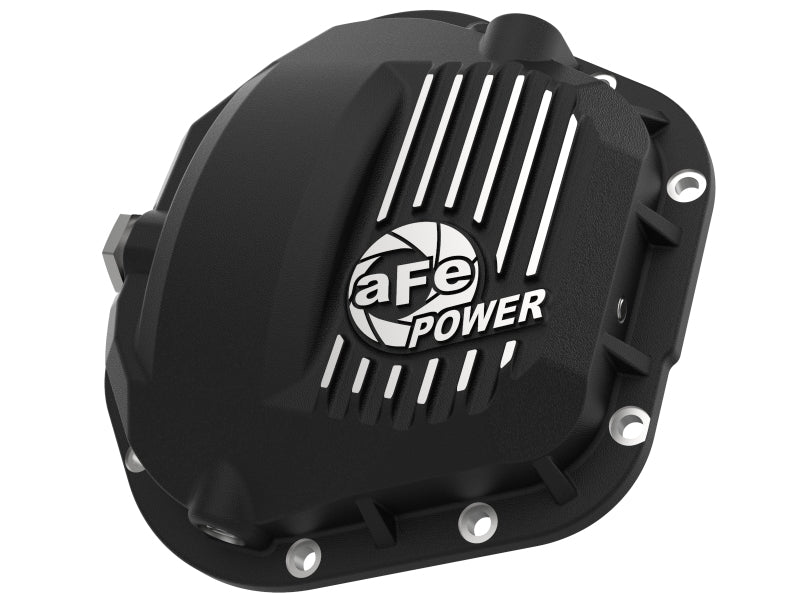aFe Pro Series Dana 60 Front Differential Cover Black w/ Machined Fins 17-20 Ford Trucks (Dana 60) 46-71100B 46-71100B Photo - Primary