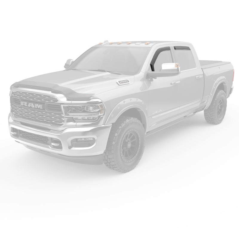 EGR 19-23 Ram 2500/3500 In-Channel Window Visors Front/Rear Set Matte Black Crew Cab 572865 572865 Photo - Mounted